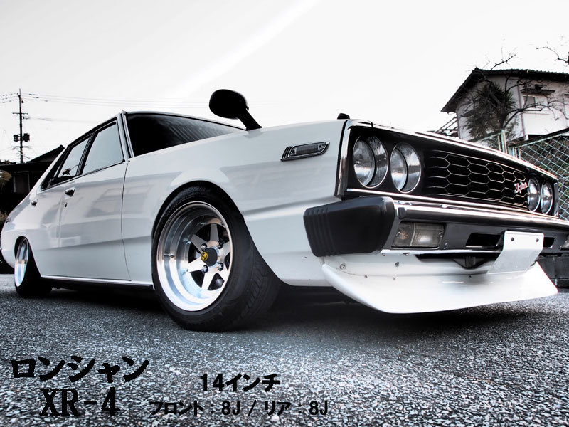 旧車 ロンシャンXR-4 ±0 1480 14インチ 8J 114.3-4H アルミホイール2本