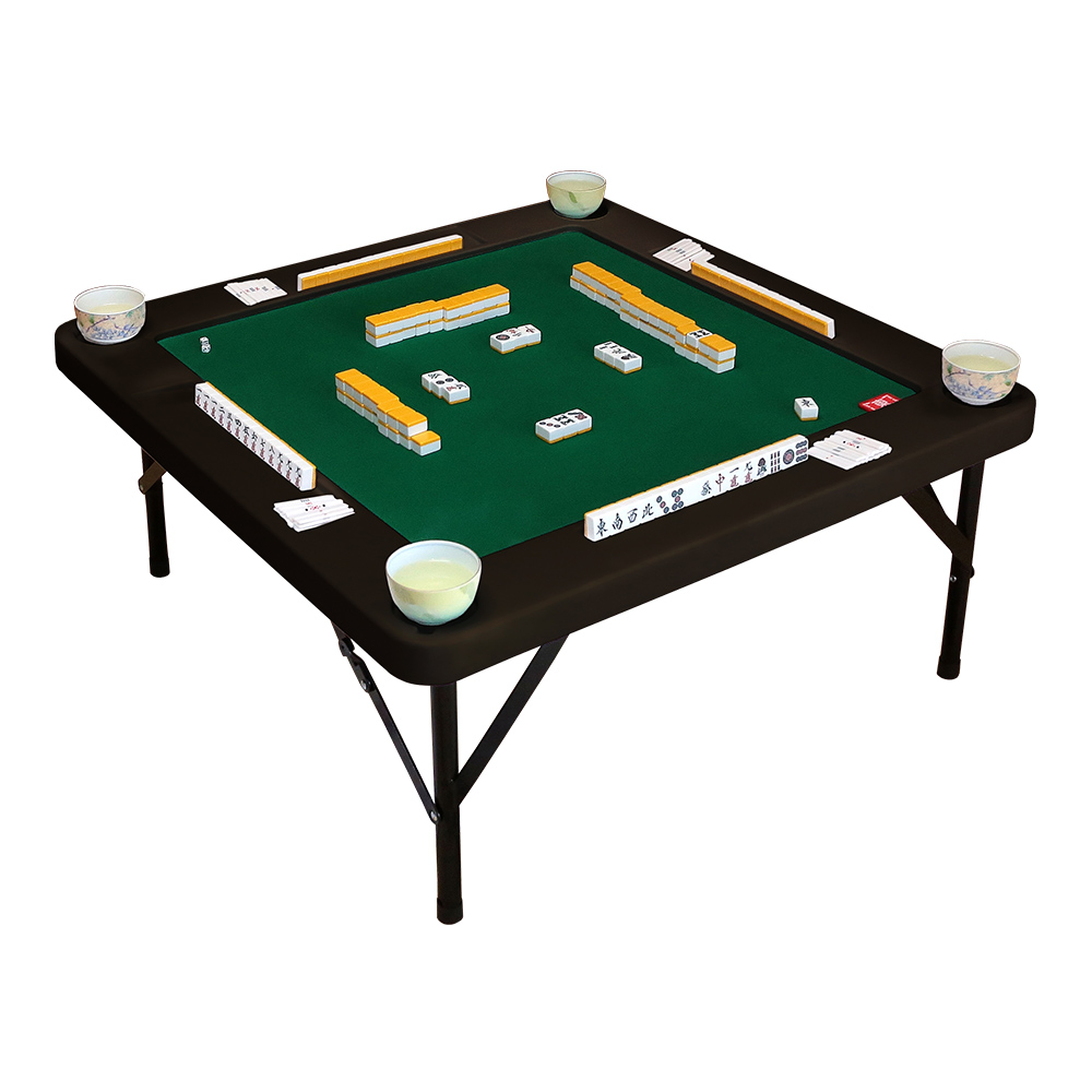 麻雀卓 麻雀 折りたたみ テーブル 高さ2段階 ドリンクホルダー付