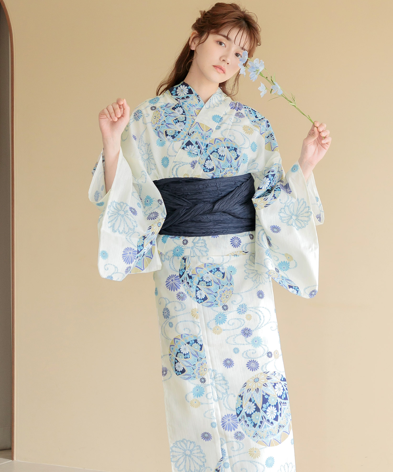 Dita（ディータ） 浴衣 セット レディース 簡単（ゆかた・しわ兵児帯