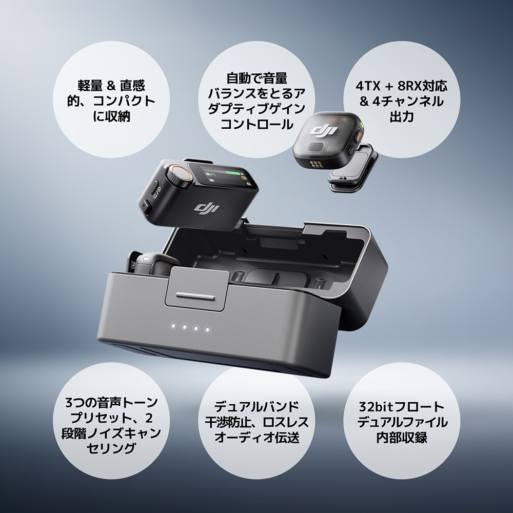 DJI ピンマイク ワイヤレス DJI Mic 3 レシーバー ラベリアマイク DJI