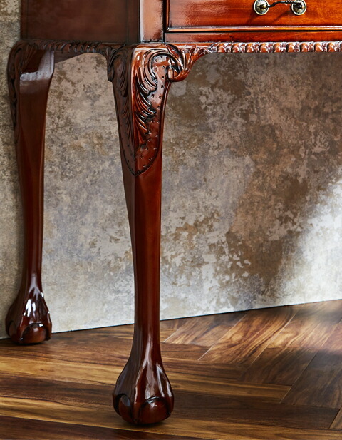 高級マホガニー家具 チッペンデール船長デスク 家具 アンティーク 送料