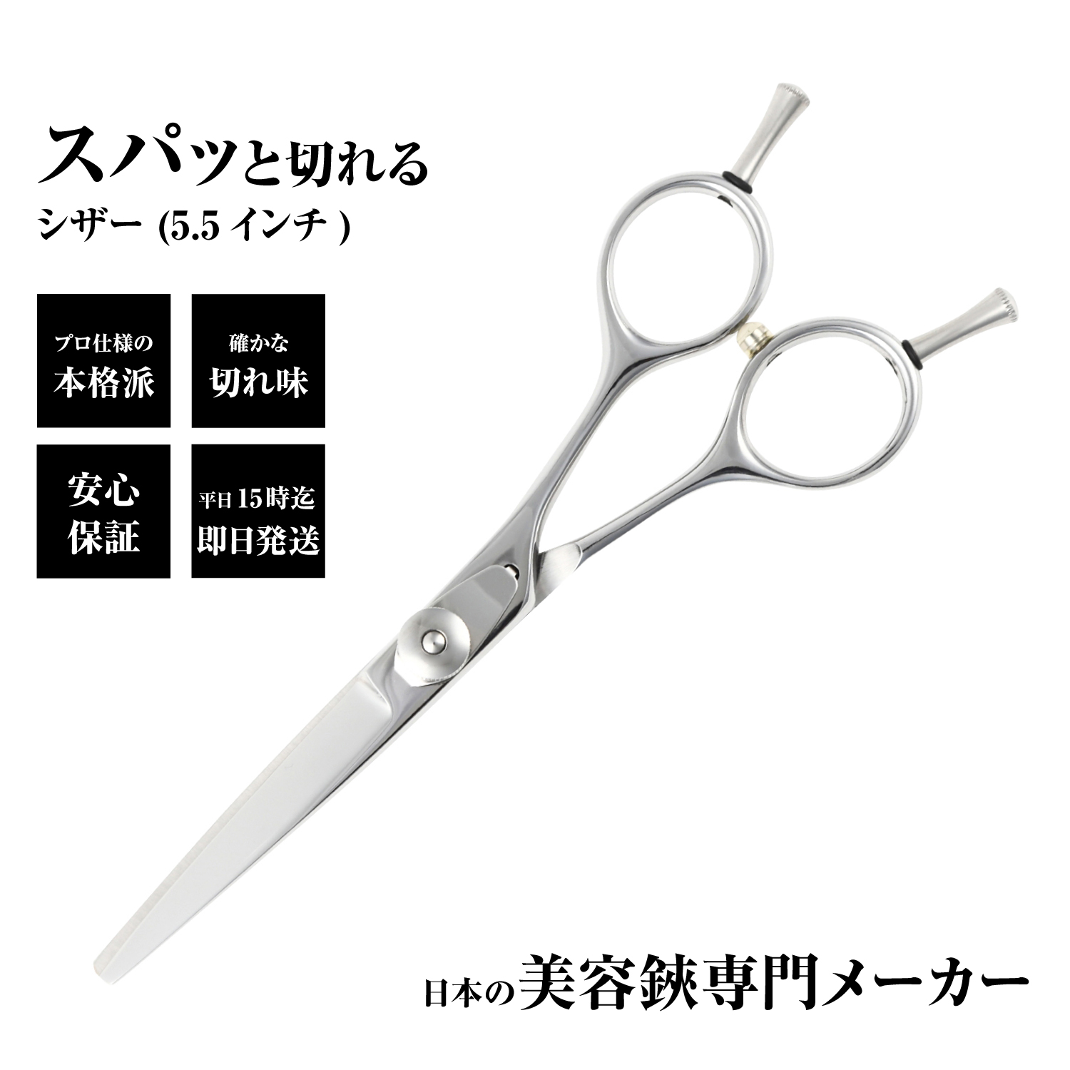 DEEDS 散髪 はさみ 家庭用 すぱっと切れる PP-02 5.5インチ 日本の鋏