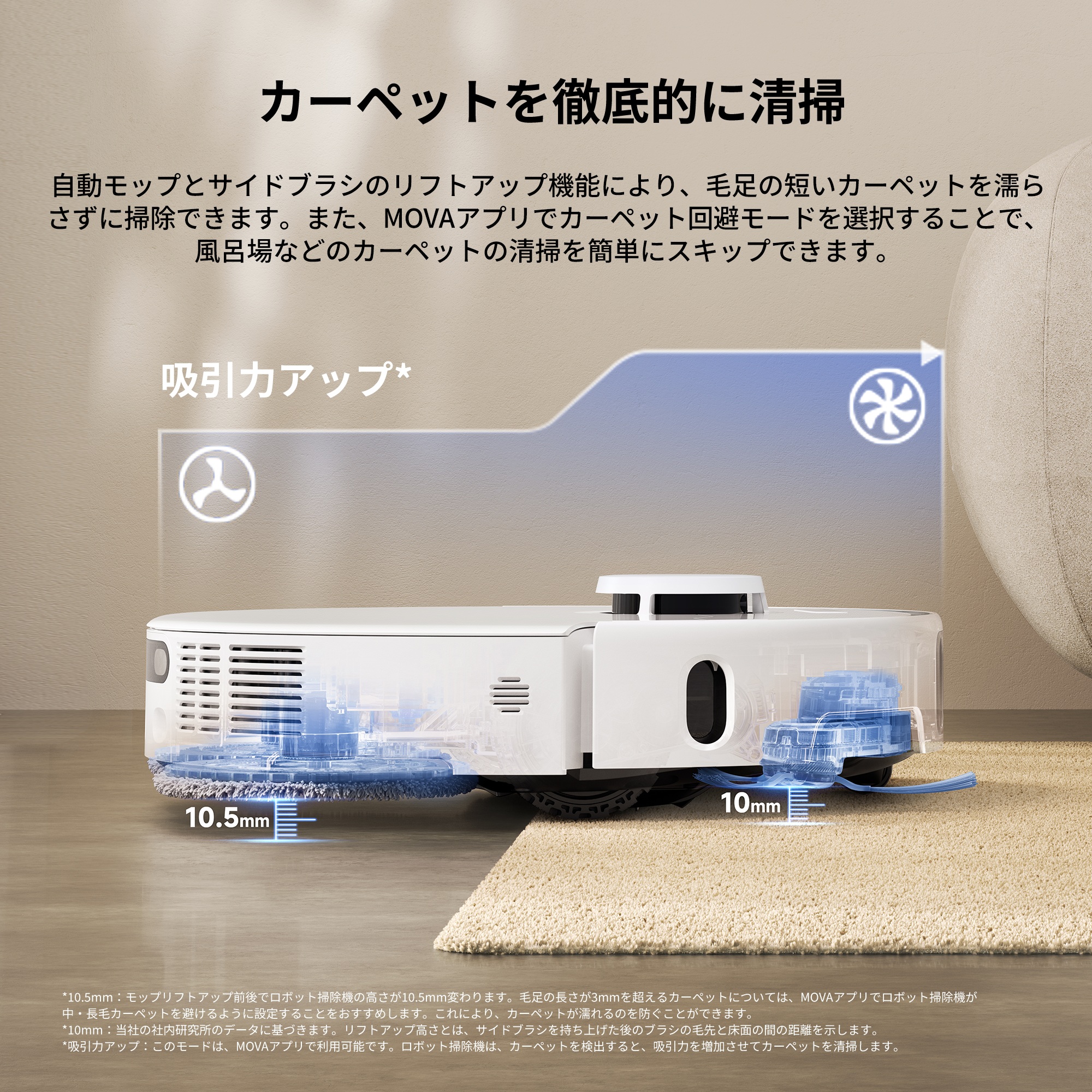 MOVA P50 Ultra ロボット掃除機 19,000Pa 自動ゴミ収集 自動洗浄・乾燥
