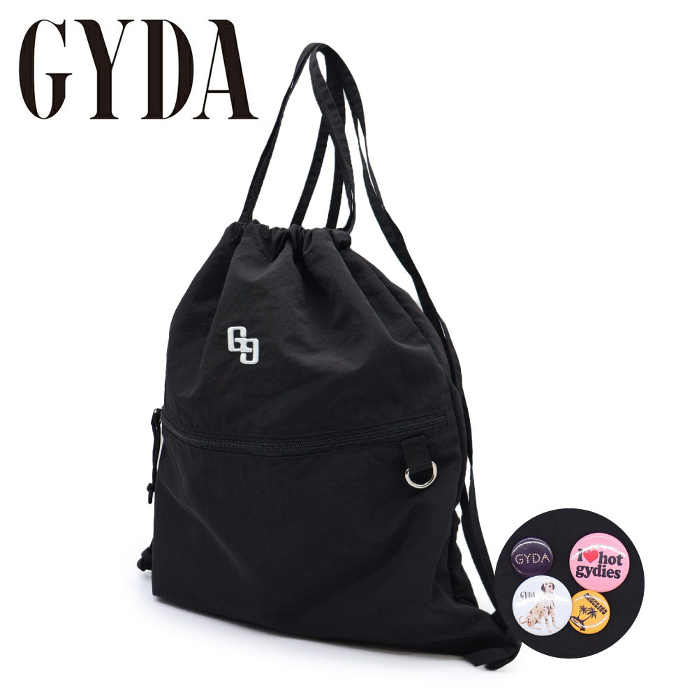 GYDA（ジェイダ） 【予約】 ナップサック 可愛いバッジ付き レディース