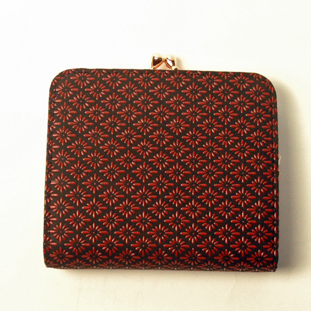 印傳屋（INDEN-YA） 印伝財布二つ折り レディース財布 印伝財布がま口