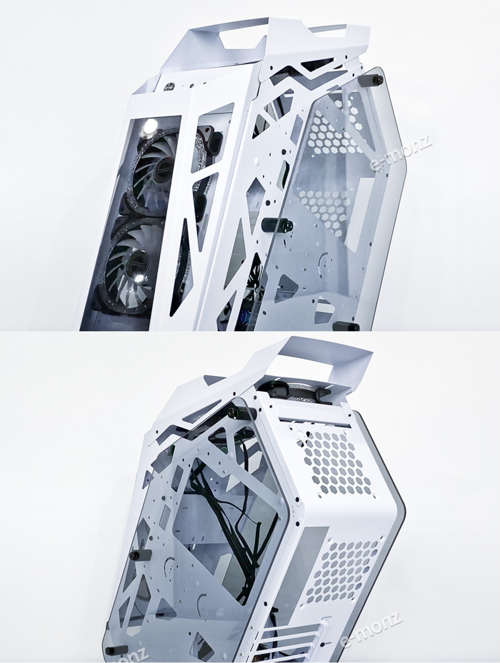 PCケース 【 白鷺城 】 白 RGBファン4基 水冷対応 ゲーミング MicroATX