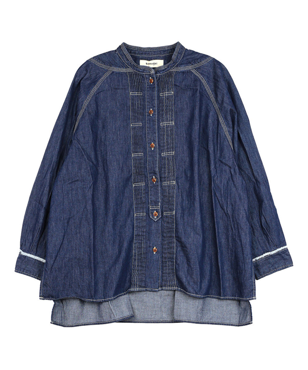 ツムグ ライトオンスデニムシャツ tumugu 2025秋冬新作 レディース