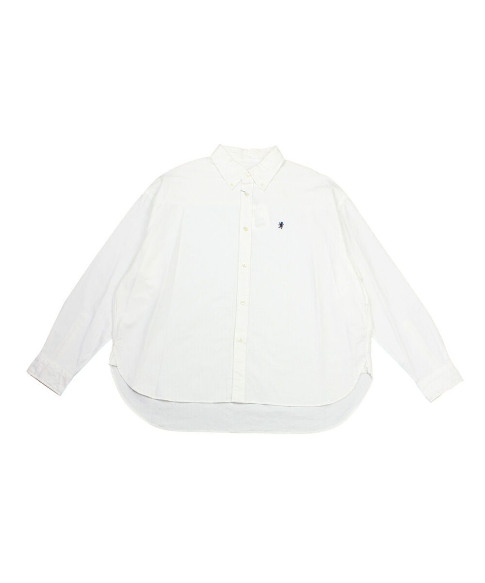 GYMPHLEX（ジムフレックス） 長袖 ボタンダウンシャツ 白シャツ