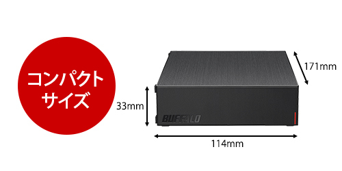 BUFFALO（バッファロー） 外付HDD HD-LE2U3-BB [USB3.2(Gen.1)対応外