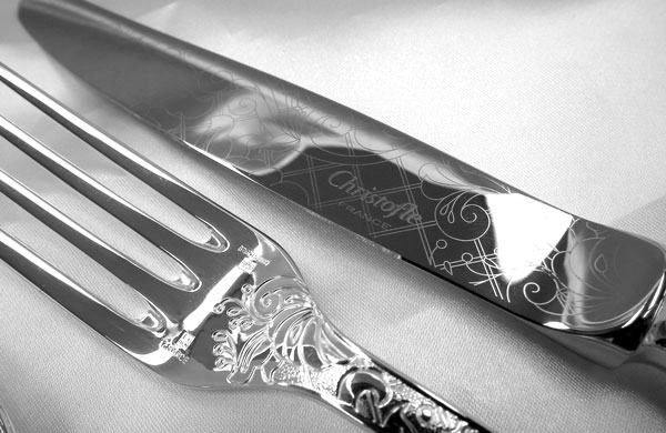 クリストフル スターリングシルバー マルリー 1438 サービングフォーク