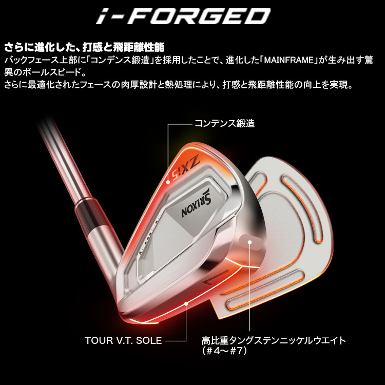 SRIXON ZXi5 右用 アイアン 6本セット(#5-PW) N.S.PRO MODUS3 TOUR 120