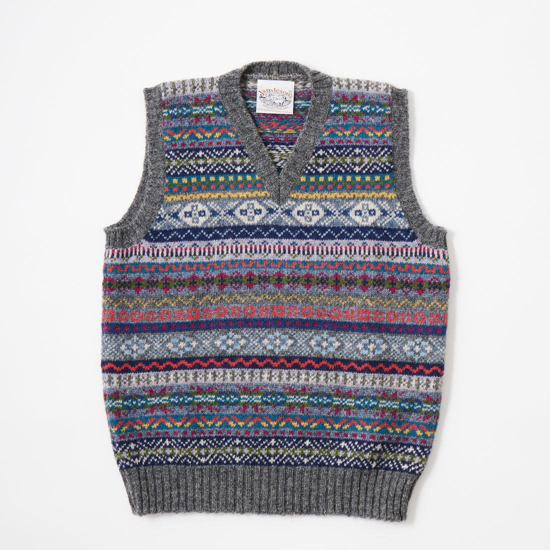 Jamieson's of Shetland JAMIESON'S ジャミーソンズ フェアアイル柄 V