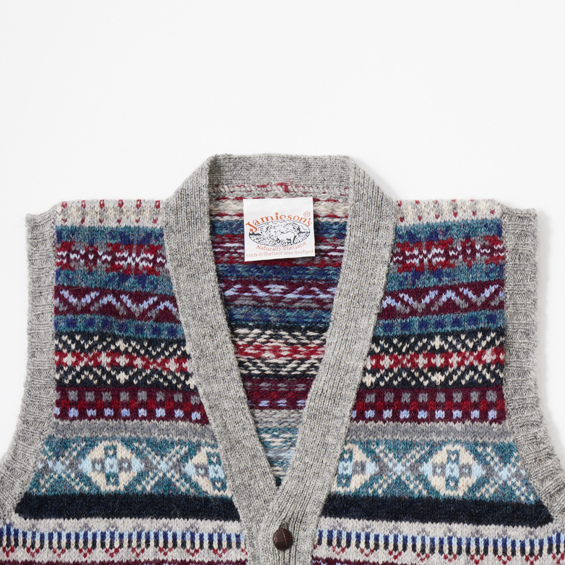 Jamieson's of Shetland JAMIESON'S ジャミーソンズ フェアアイル柄 V
