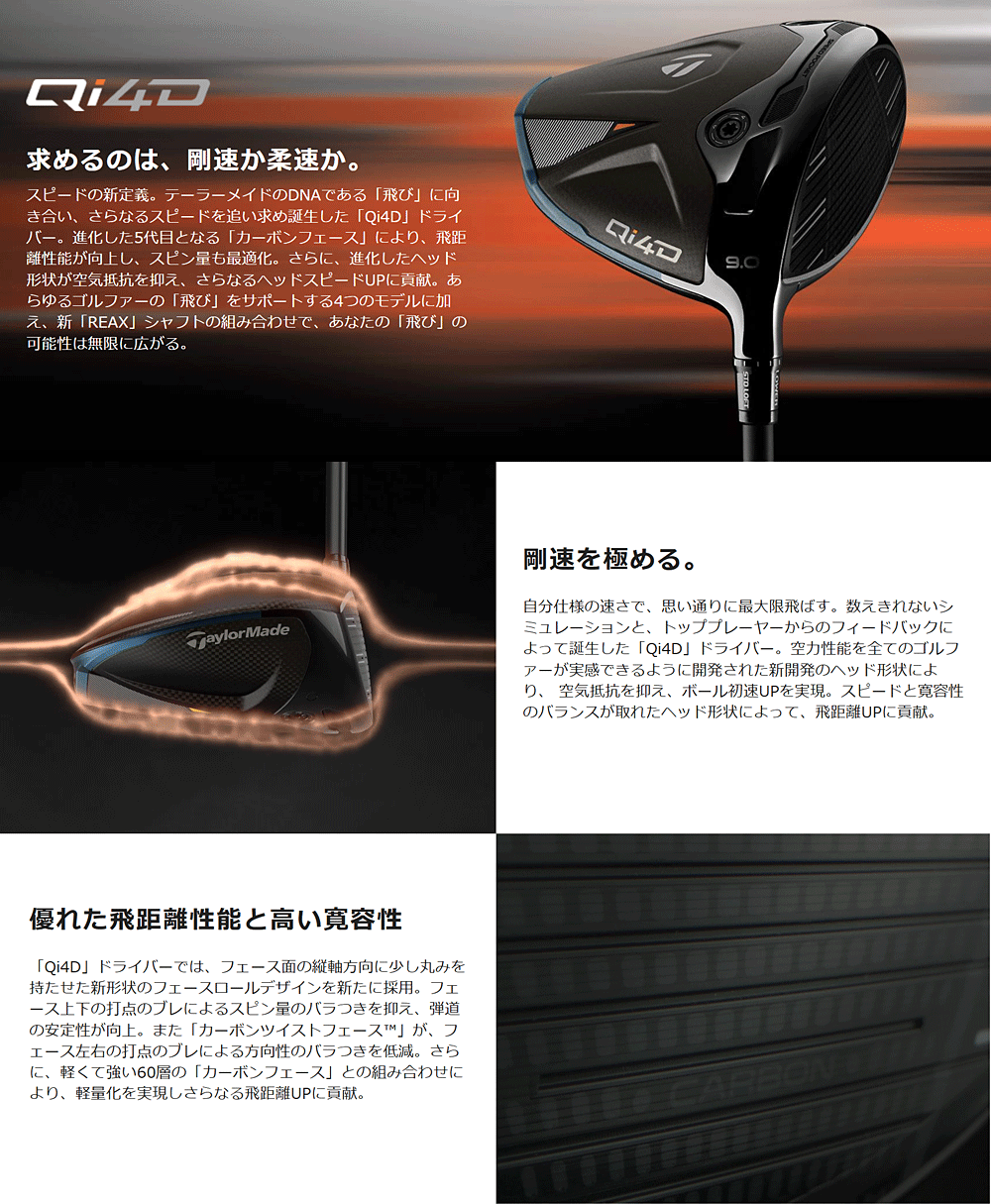 TaylorMade（テーラーメイド） 日本正規品 Qi4D ドライバー 2026新製品