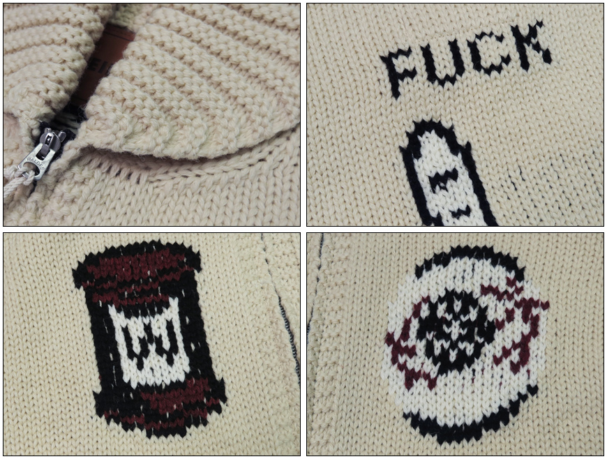 WEIRDO（ウィアード） シェットランド ウール カウチン セーター FUCK