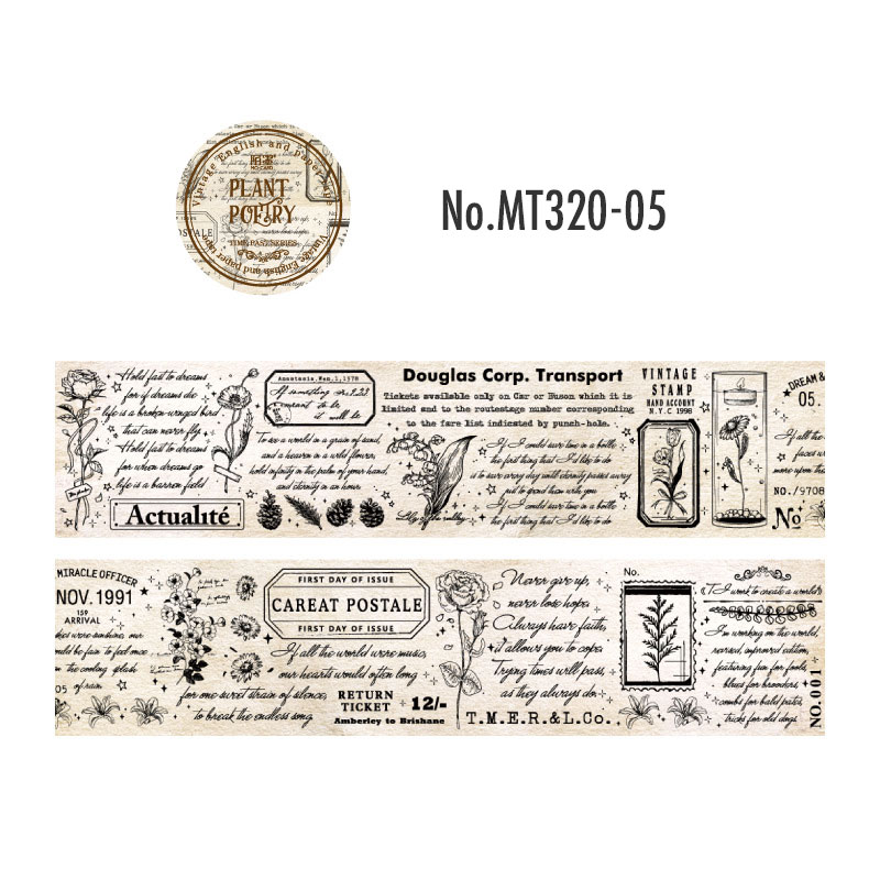 コラージュ 素材 マスキングテープ マステ 英字 手紙 英語 宇宙