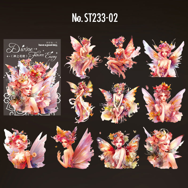 コラージュ 素材 シール 人物 フェアリー 妖精 ジャンクジャーナル