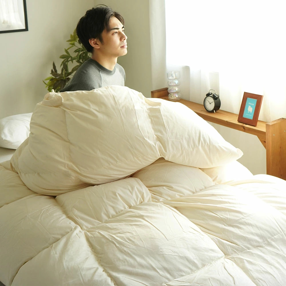 羽毛布団 シングルスーパーロング 150×230cm ダウン85% エクセル