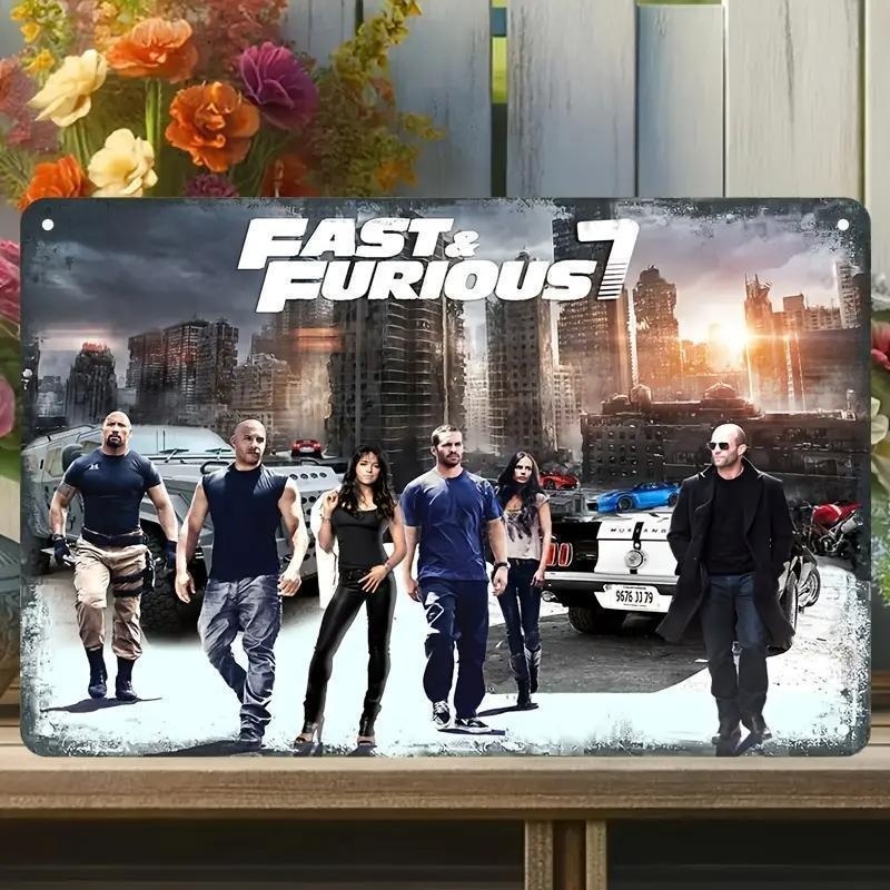 ワイルドスピード7』映画ポスター メタルサイン ブリキ看板 インテリア