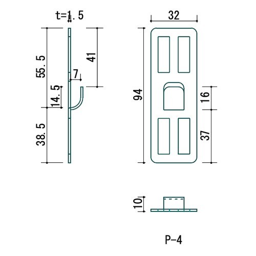 壁美人 石膏ボード用金具 P-4白お試し P-4Shw-1 静止荷重6kg メール便