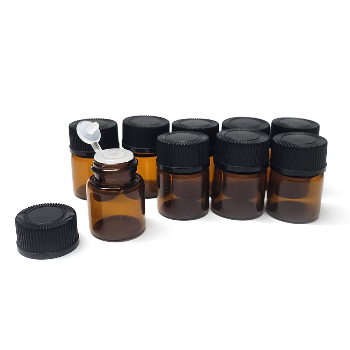 アロマオイル 香水 小分け 遮光瓶 9本セット 茶色 3サイズ 1ml 2ml 3ml