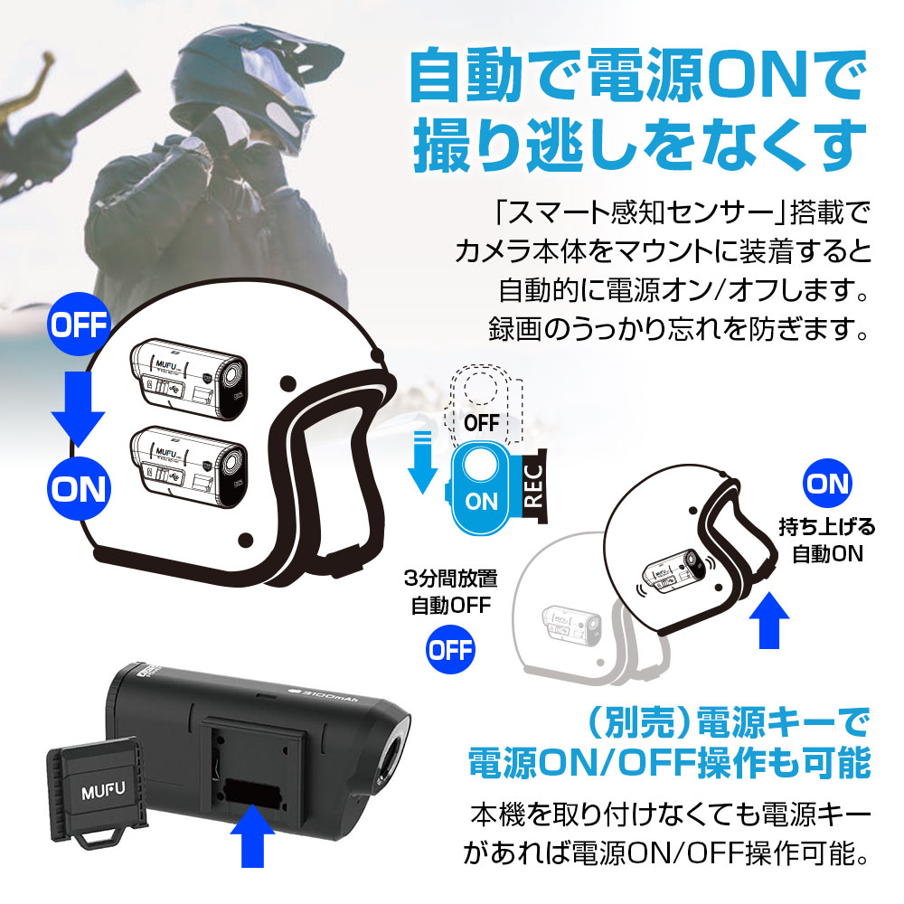 MAXWIN（マックスウィン） ドライブレコーダー バイク用 2カメラ 前後