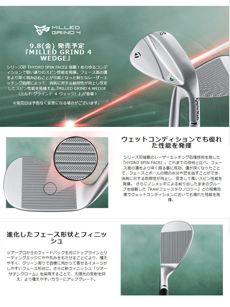 TaylorMade（テーラーメイド） MG4 MILLED GRIND 4 ミルドグラインド4