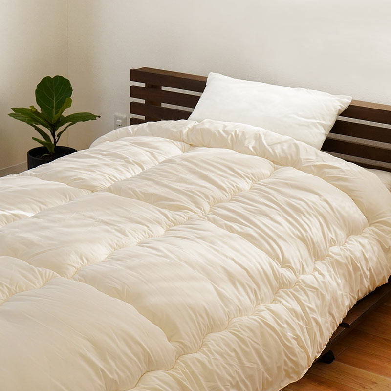 羊毛 掛け布団 シングル 日本製 抗菌 防臭 防ダニ ウール50％ 羊毛混