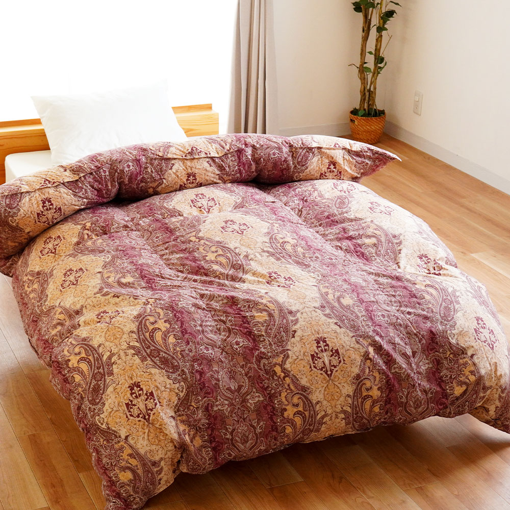 羽毛布団 暖かい布団 シングル マザーグースダウン93％ 日本製 2層