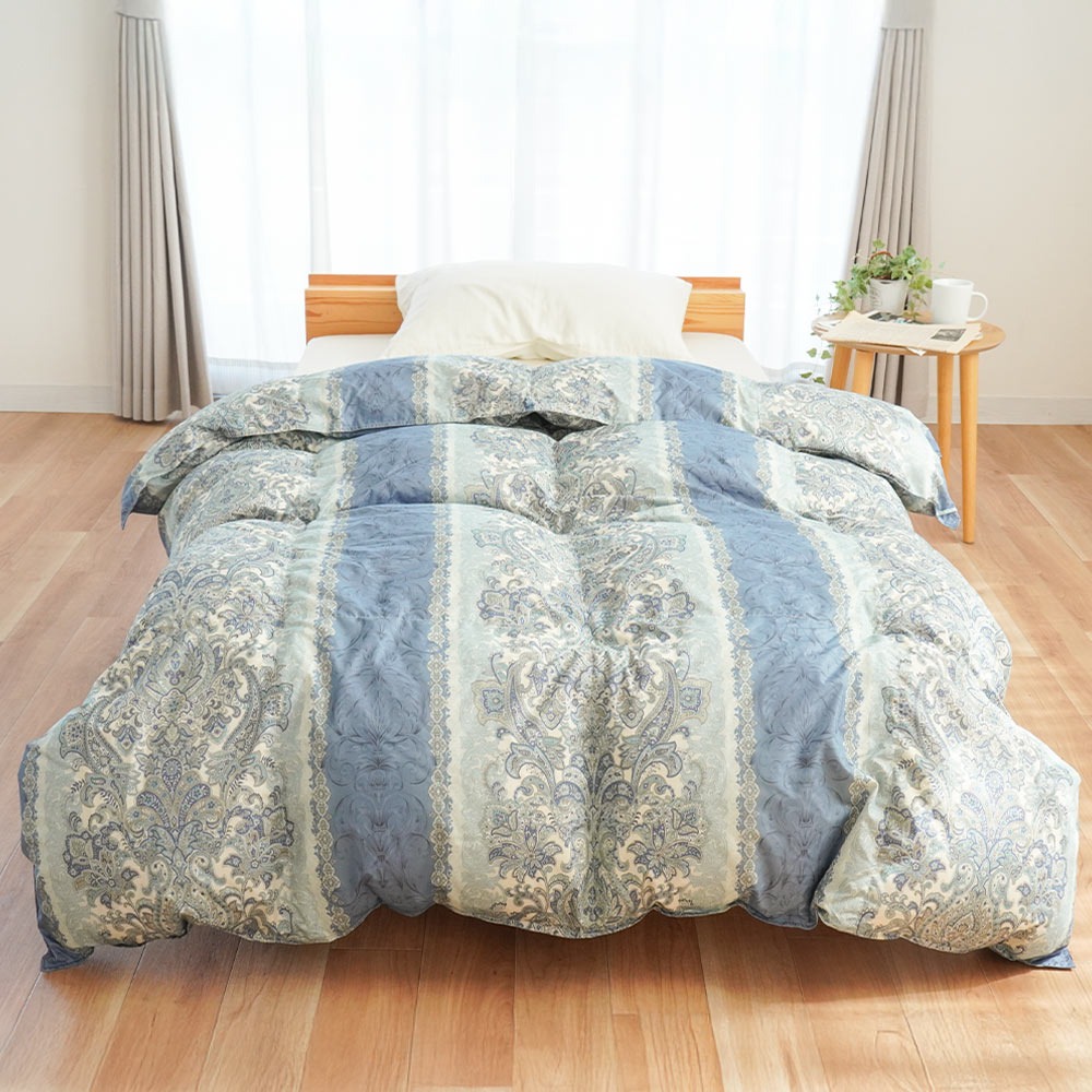 羽毛合掛け布団 シングルロング 日本製 ホワイトダックダウン85% 0.6kg