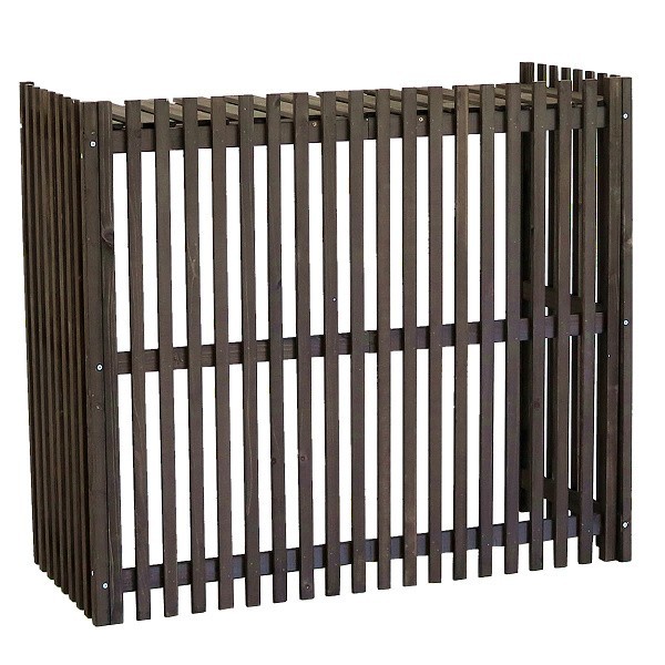 エアコン 室外機カバー 幅102.5 縦格子 室外機 隠し カバー 和洋