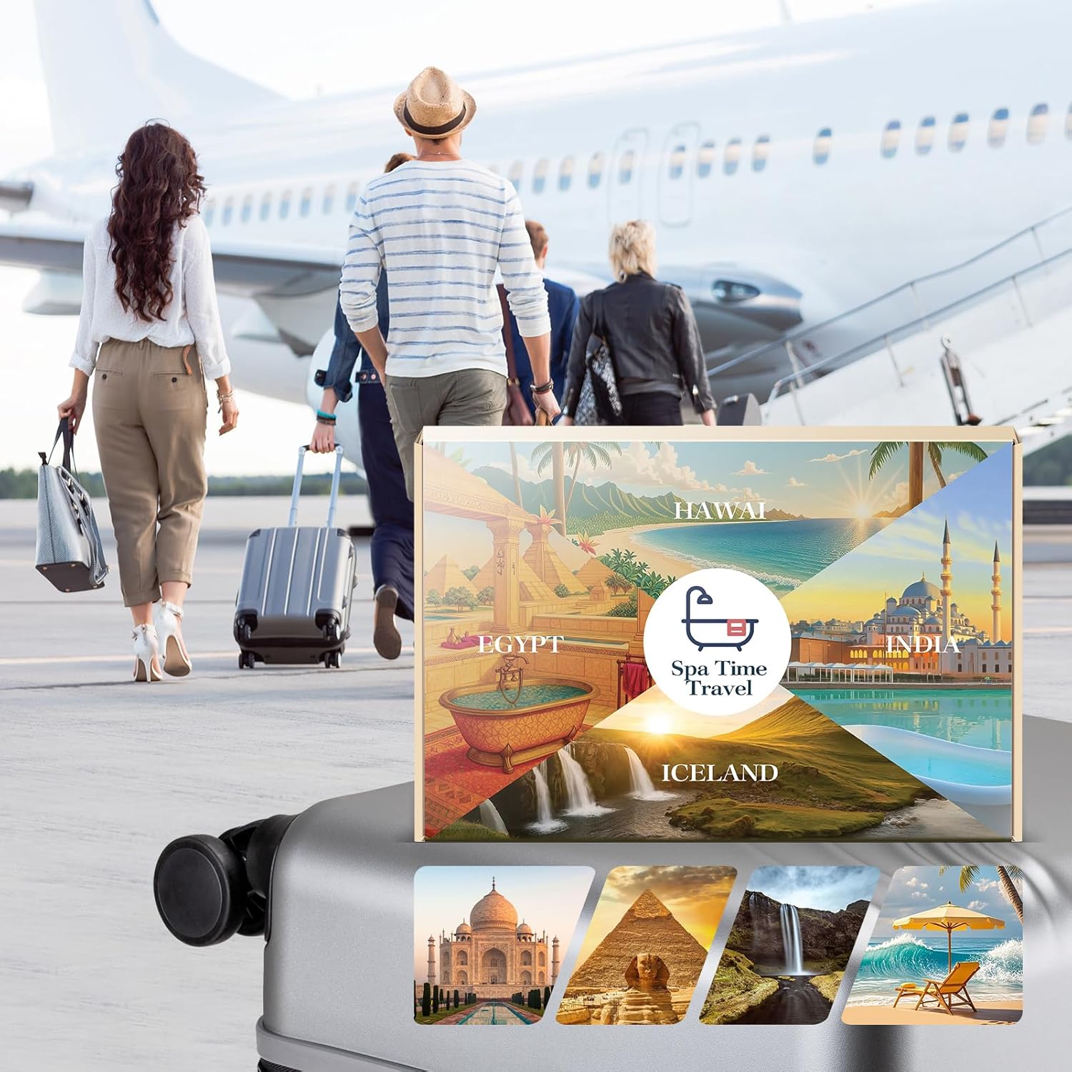 Spa Time Travel 入浴剤 8包セット（4種×2包）ギフト向け／ハワイ