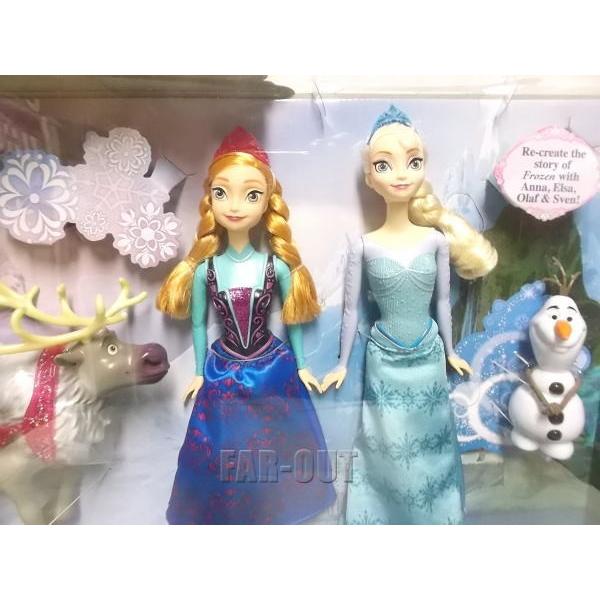 アナと雪の女王 アナ、エルサ、オラフ、スヴェン ドール 人形 4体入り