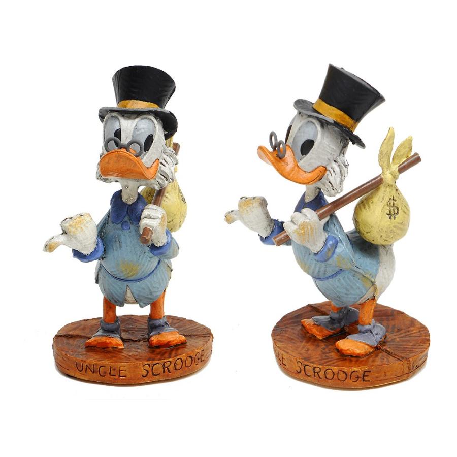 アンクル・スクルージ フィギュア 2点セット Tin缶入り ミニ缶バッジ