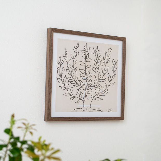 2/27-3/1はP10倍／ ポスター フレーム付き Le platane S 37.5×37.5cm