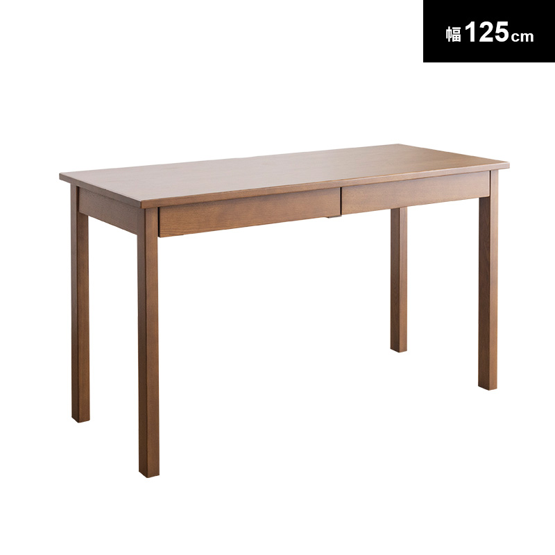 MINT パソコンデスク PCデスク タモ 天然木 無垢 北欧風 引出し付