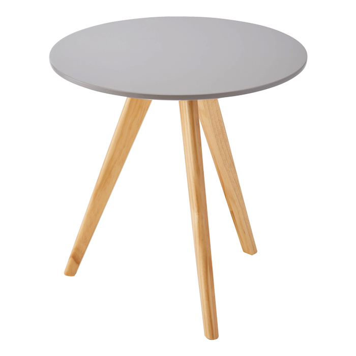 東谷 ラウンドサイドテーブル くすみカラー テーブル 机 家具 木