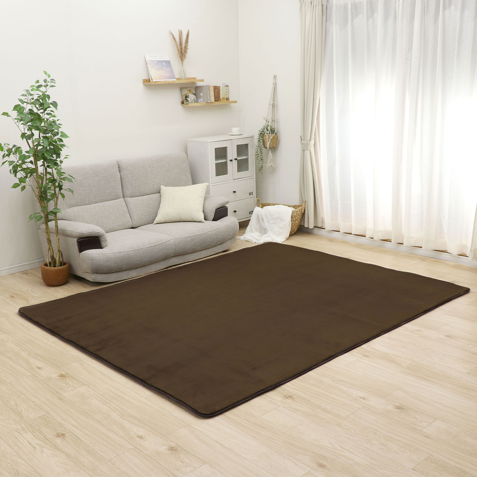 フリーリー ラグ 【抗菌・防ダニ】カーペット 厚手 低反発ラグ 190×190