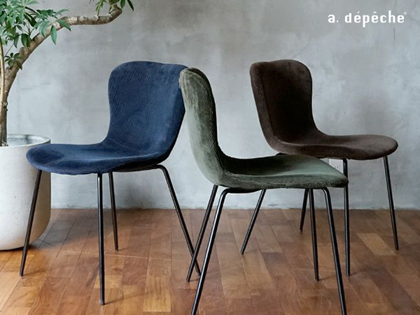 a.depeche（アデペシュ） ジップデザイン チェア コーデュロイ 一人