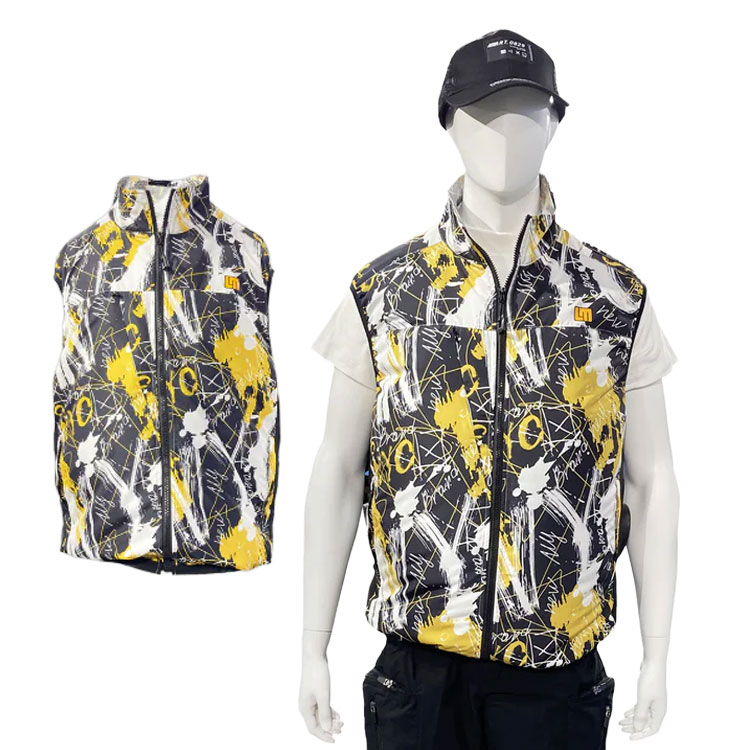 空調ベスト サイドファン 服のみ ゴルフ おしゃれ 軽量 メンズ KF92582