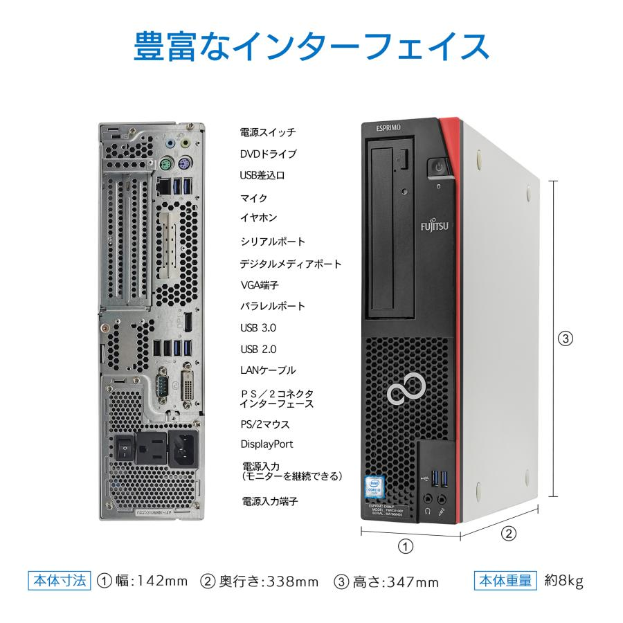 富士通（FUJITSU） デスクトップ パソコン FUJISTU office Win11搭載