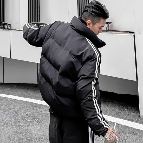 ダウンジャケット メンズ オラオラ系 大人 ダウン 刺繍 エンブレム