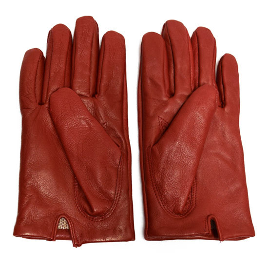 手袋 メンズ グローブ レッド 赤 本皮 レザー ゴートレザー レディース