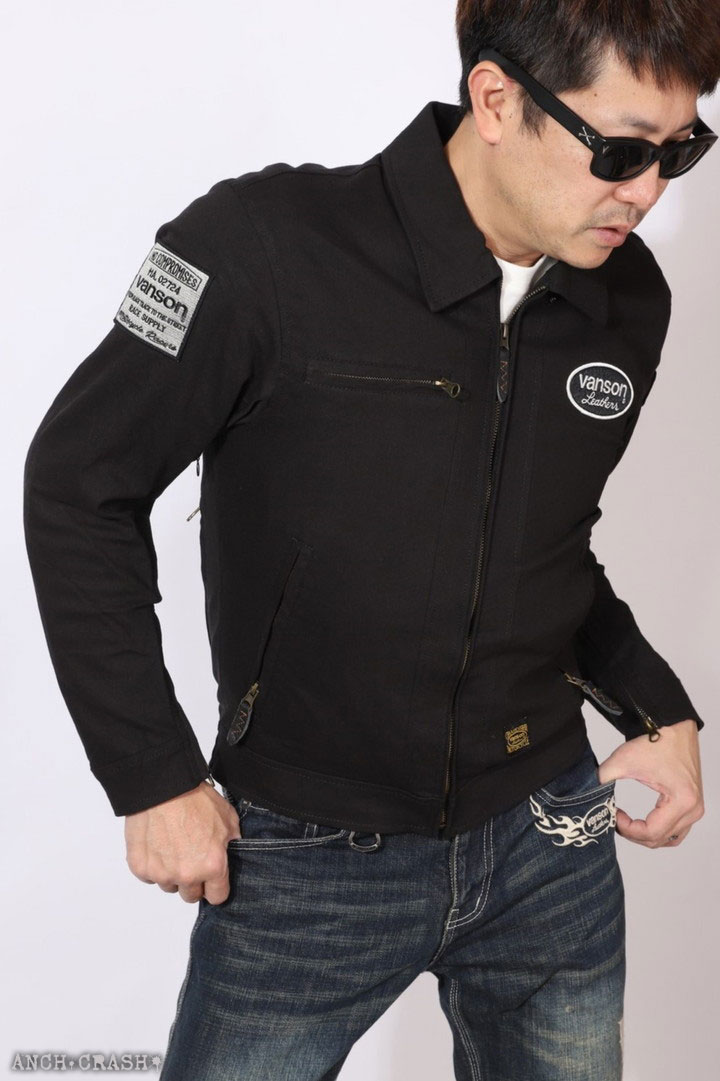 VANSON（バンソン） ストレッチ コットンジャケット VS23106S 肩・肘