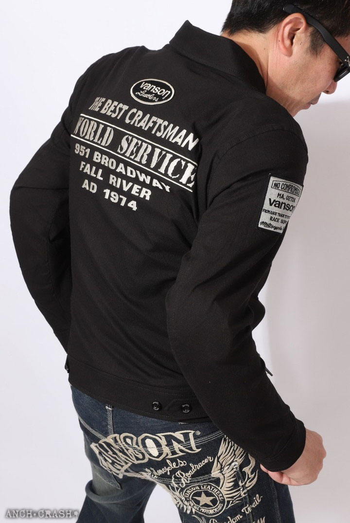 VANSON（バンソン） ストレッチ コットンジャケット VS23106S 肩・肘