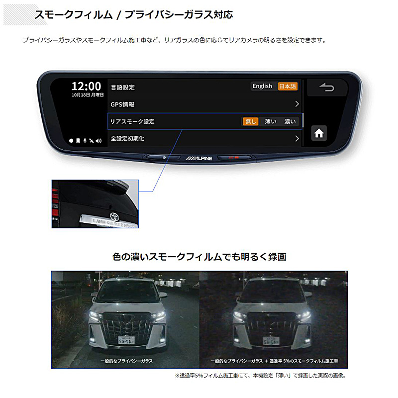 ALPINE（アルパイン） DVR-DM1200A-IC ALPINE ドライブレコーダー搭載