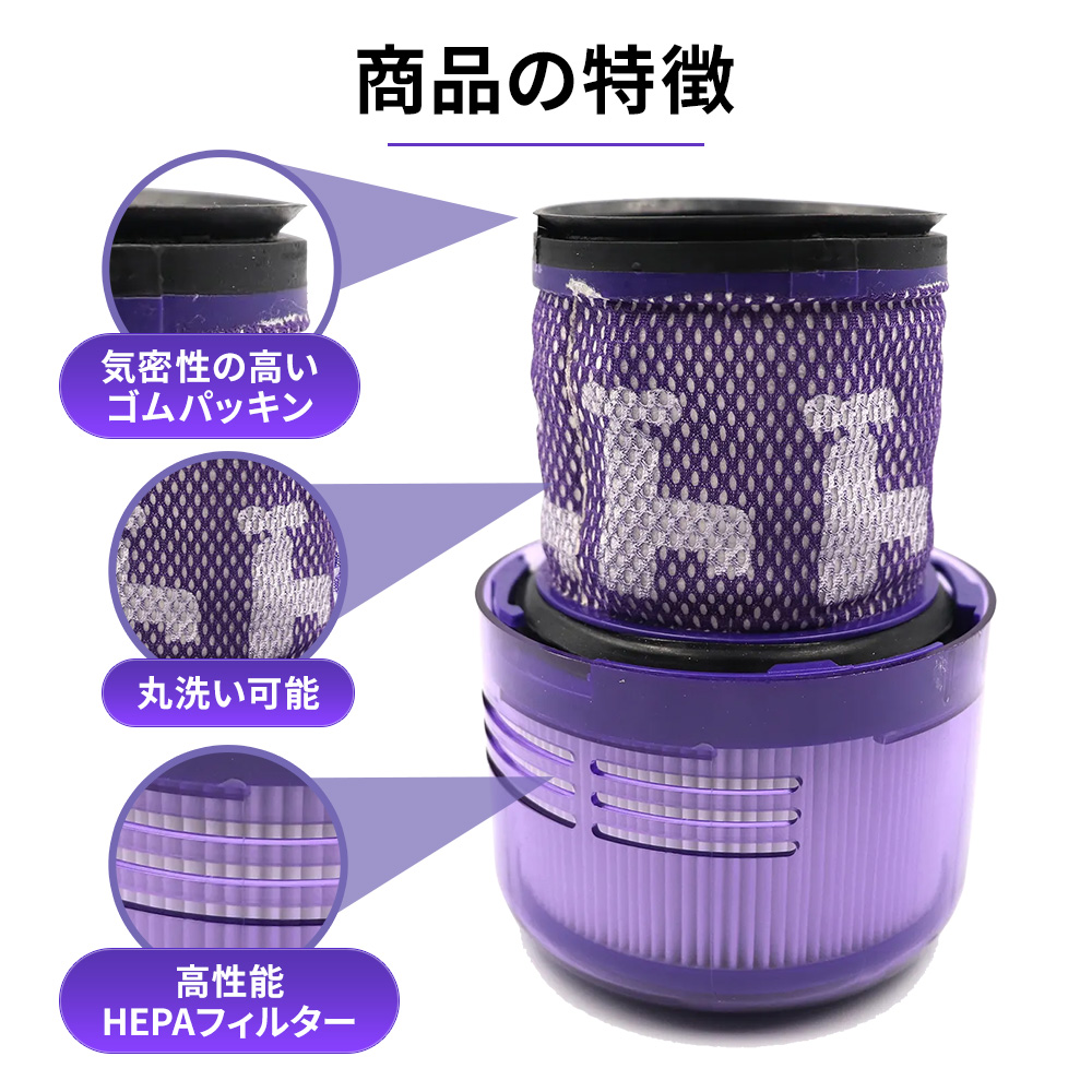 Dyson ダイソン 交換用 2個 セット 掃除機フィルター V11 SV14 SV15 用