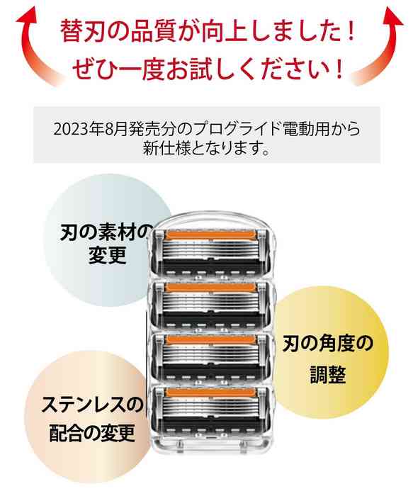 ジレット プロシールド フュージョン Gillette 替刃 髭剃り 電動 4個入