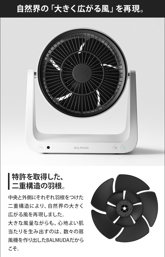 BALMUDA（バルミューダ） 扇風機 サーキュレーター グリーンファンC2