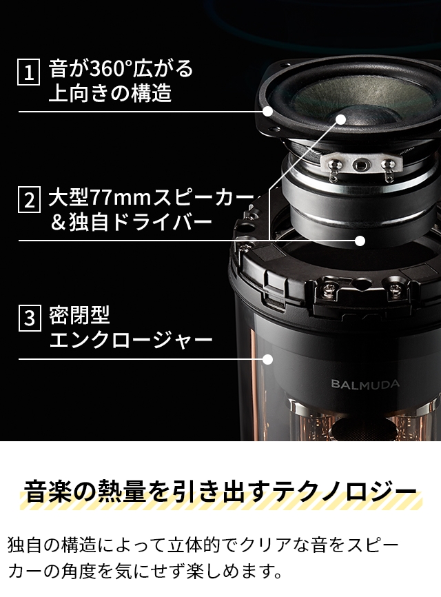 BALMUDA（バルミューダ） bluetooth スピーカー ザ スピーカー M01A